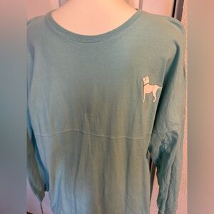 The Black Dog Brand Long Sleeve TShirt Jersey Life Off The Leash Blue Aqua SizeM